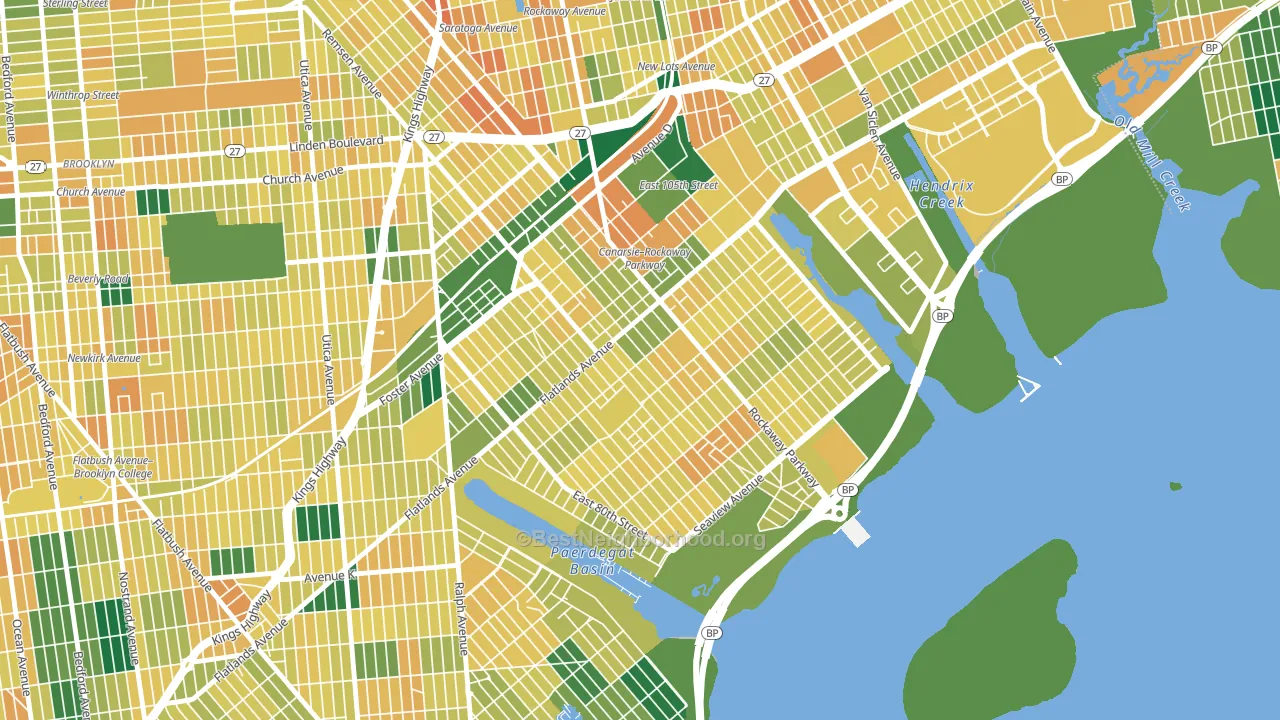 11236, NY block-group voter-turnout map