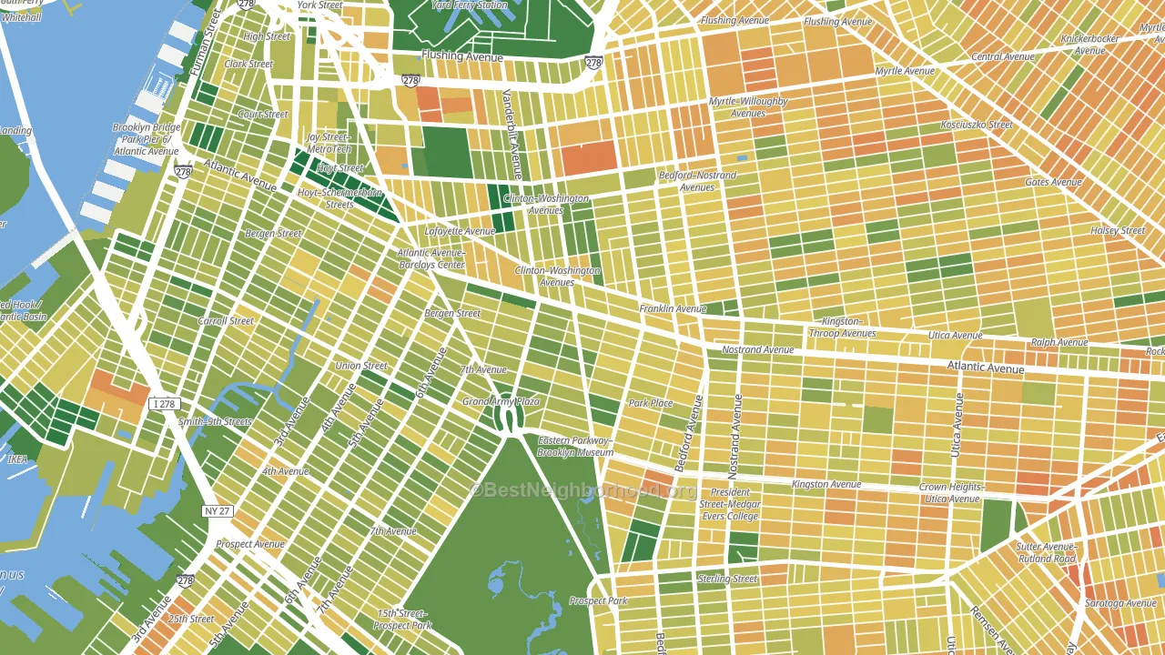 11238, NY block-group voter-turnout map