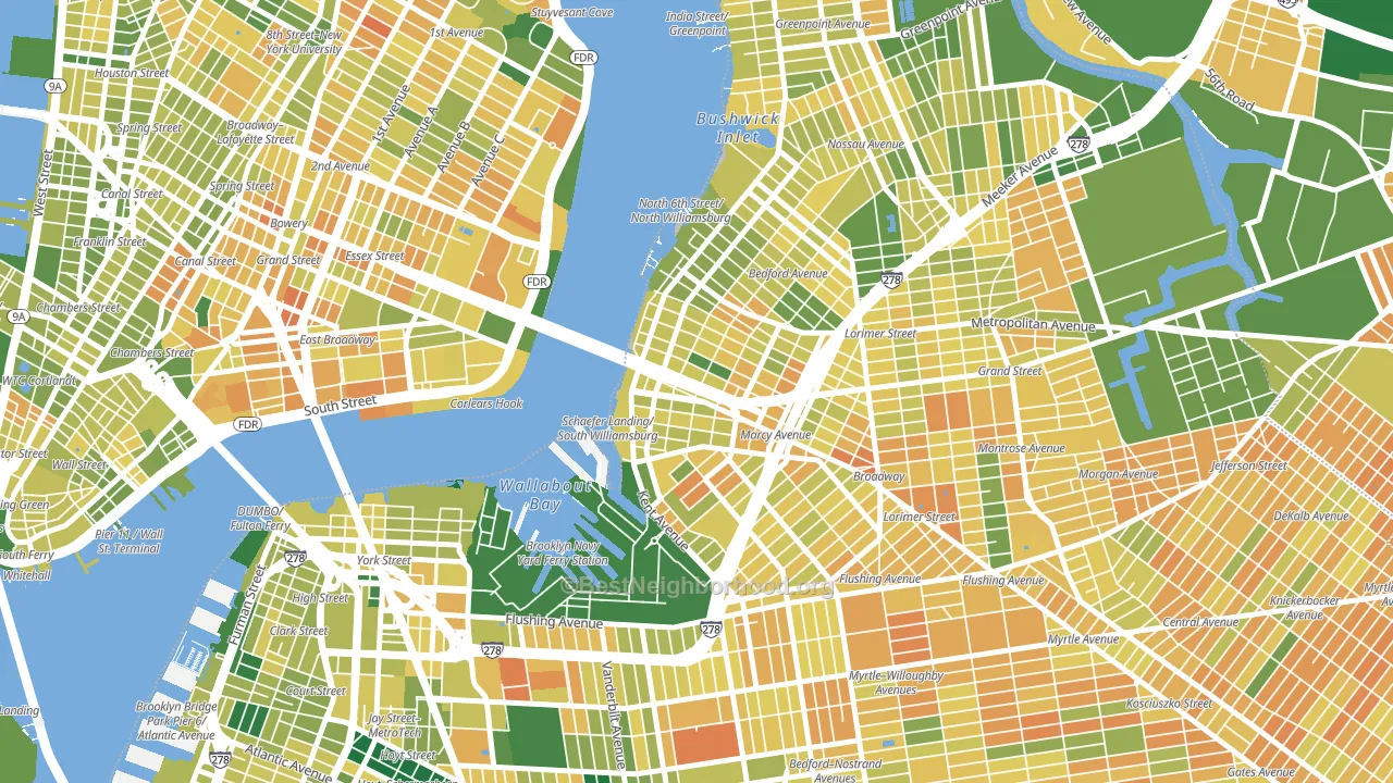 11249, NY block-group voter-turnout map