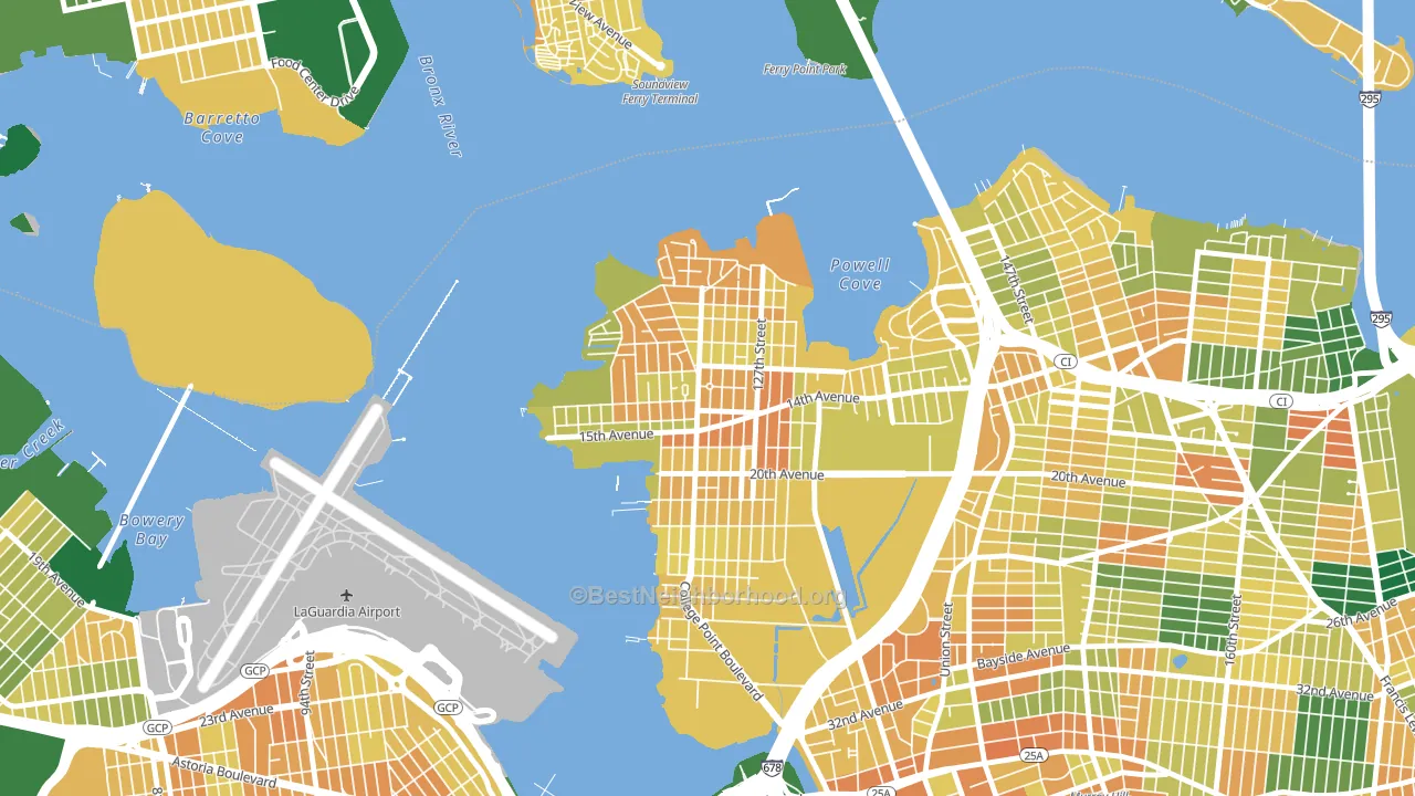 11356, NY block-group voter-turnout map
