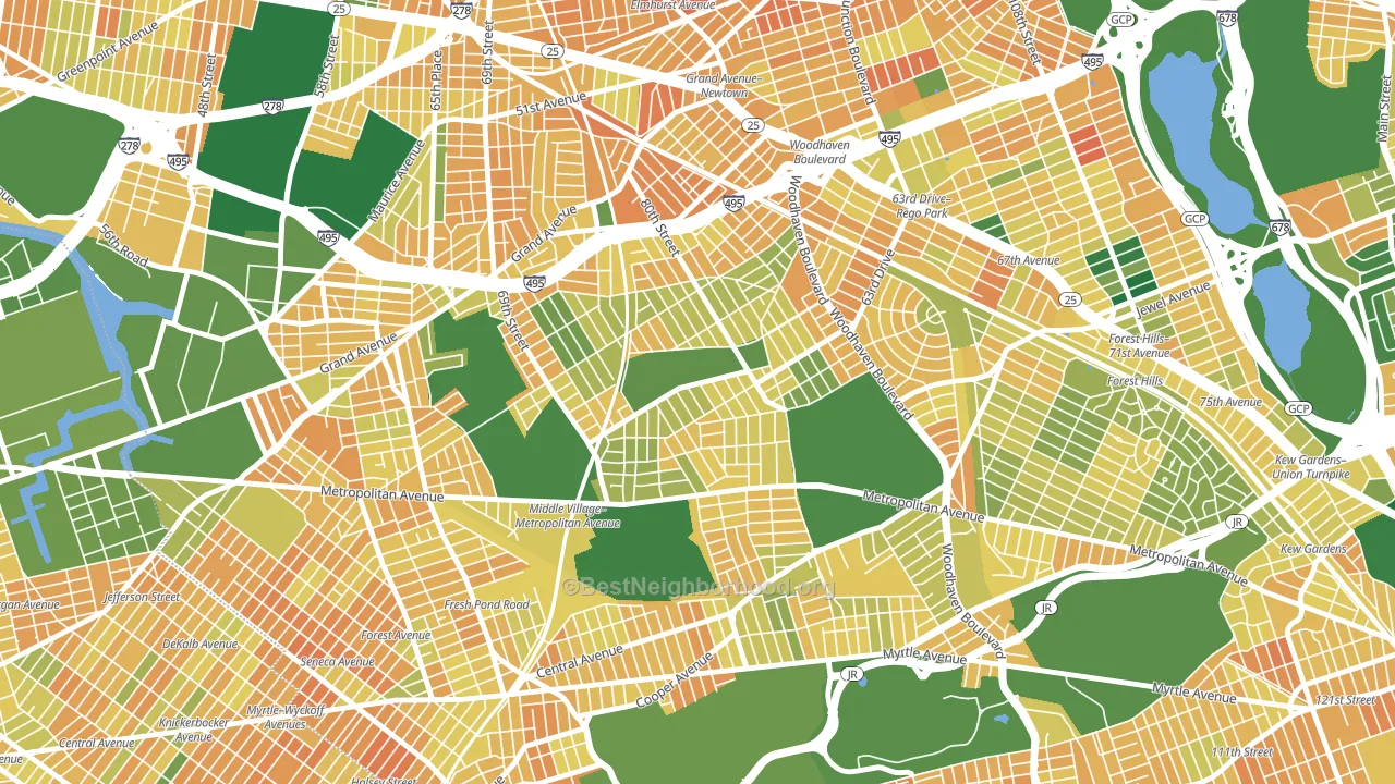 11379, NY block-group voter-turnout map