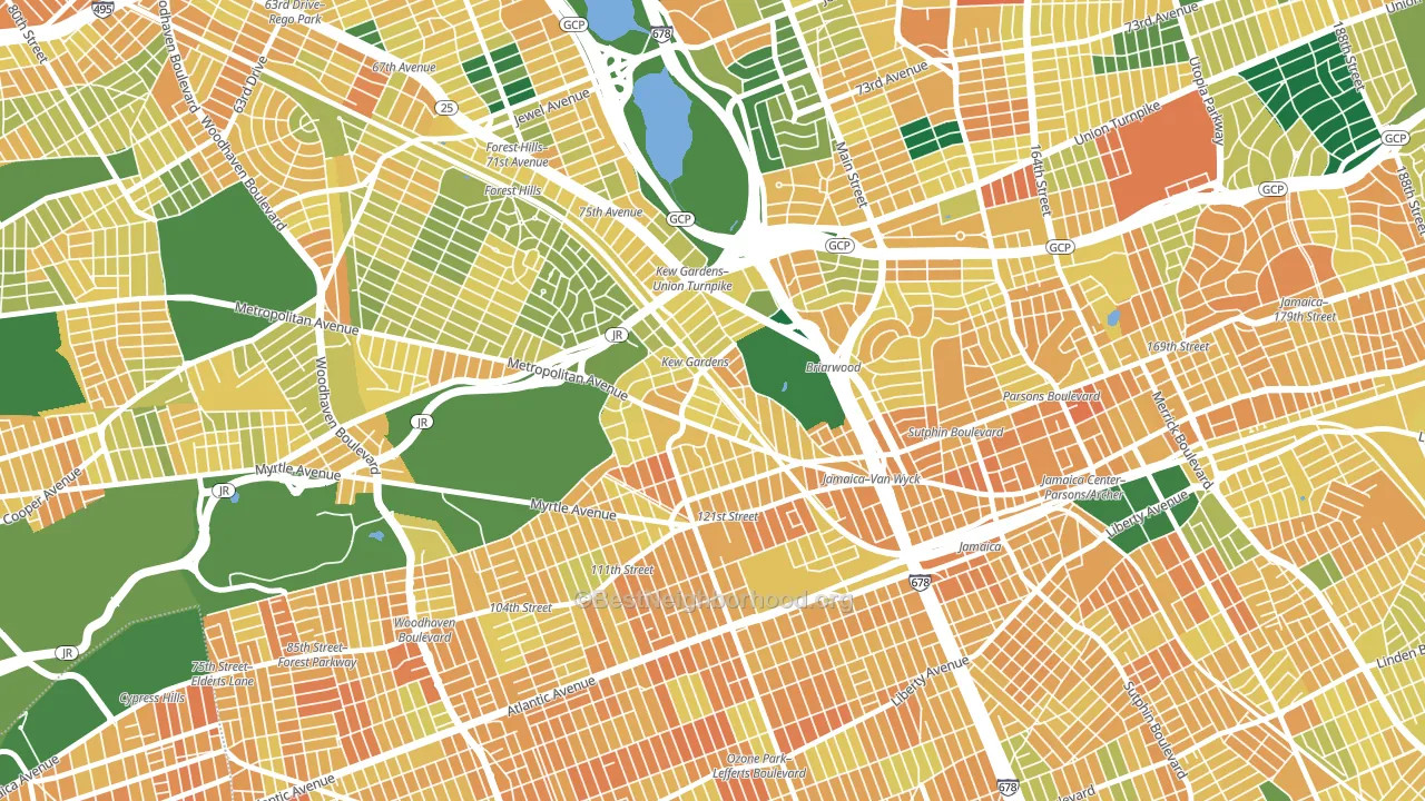 11415, NY block-group voter-turnout map