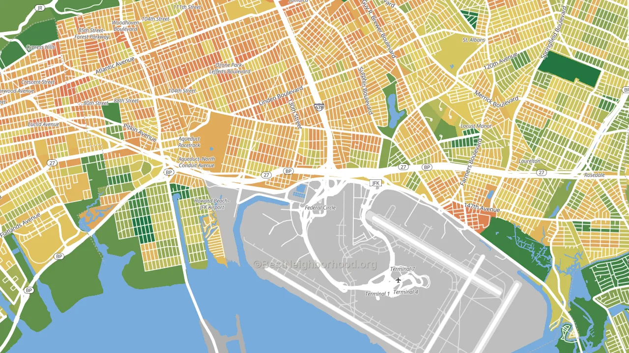 11430, NY block-group voter-turnout map