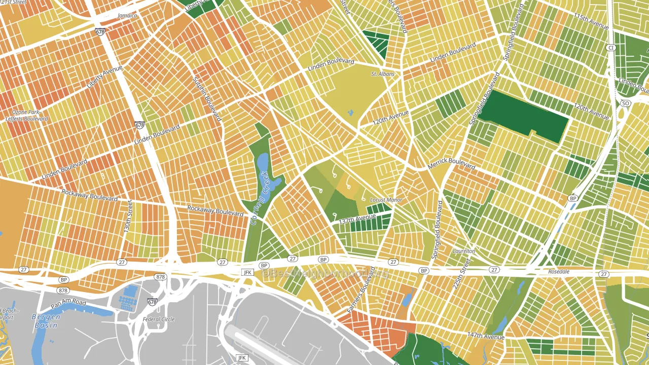 11434, NY block-group voter-turnout map