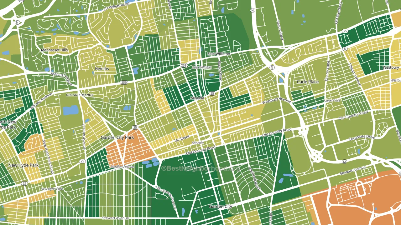 11501, NY block-group voter-turnout map