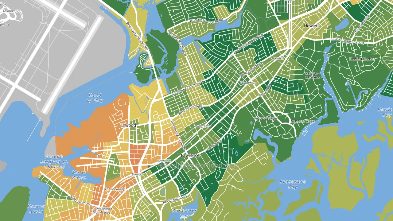 11516, NY block-group voter-turnout map