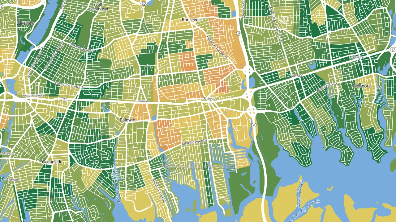 11520, NY block-group voter-turnout map