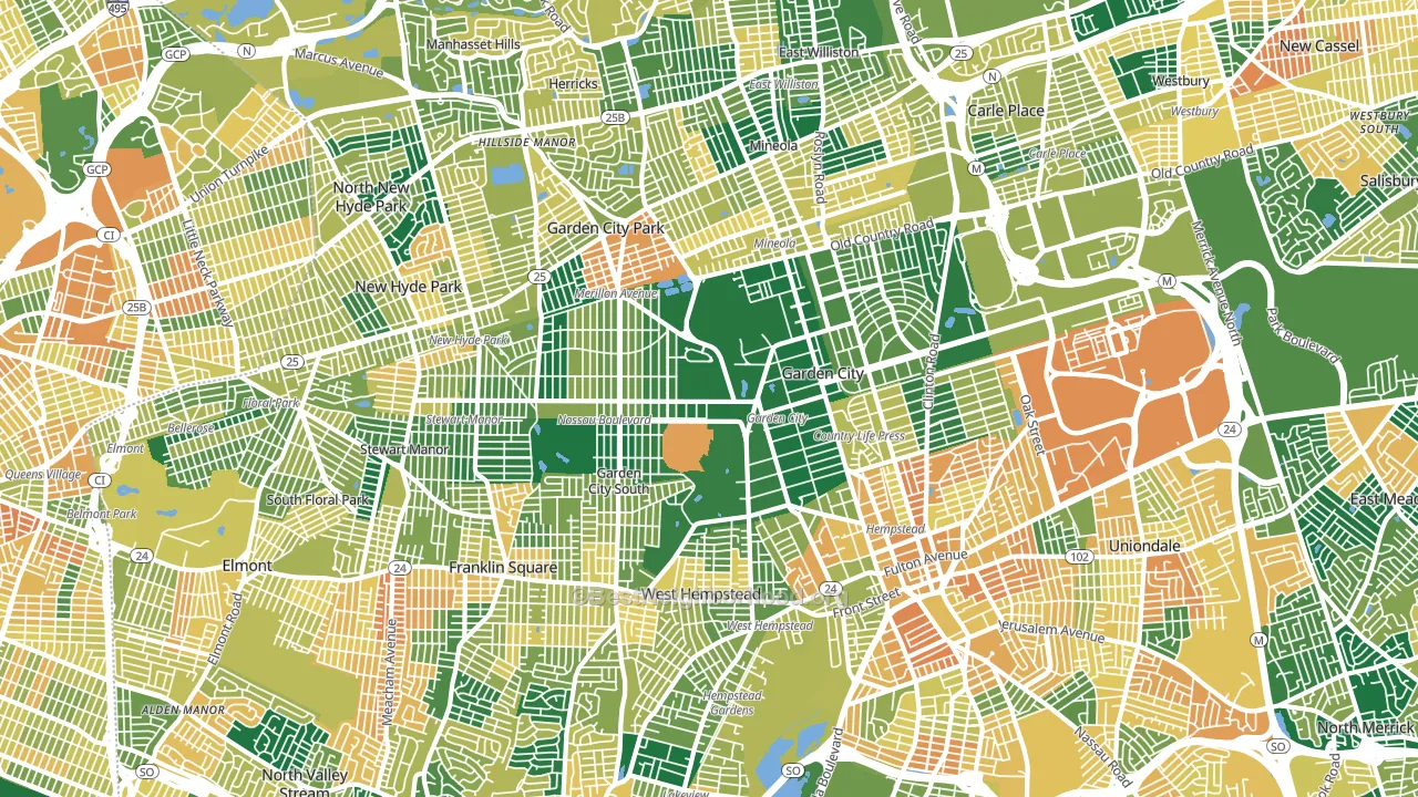 11530, NY block-group voter-turnout map