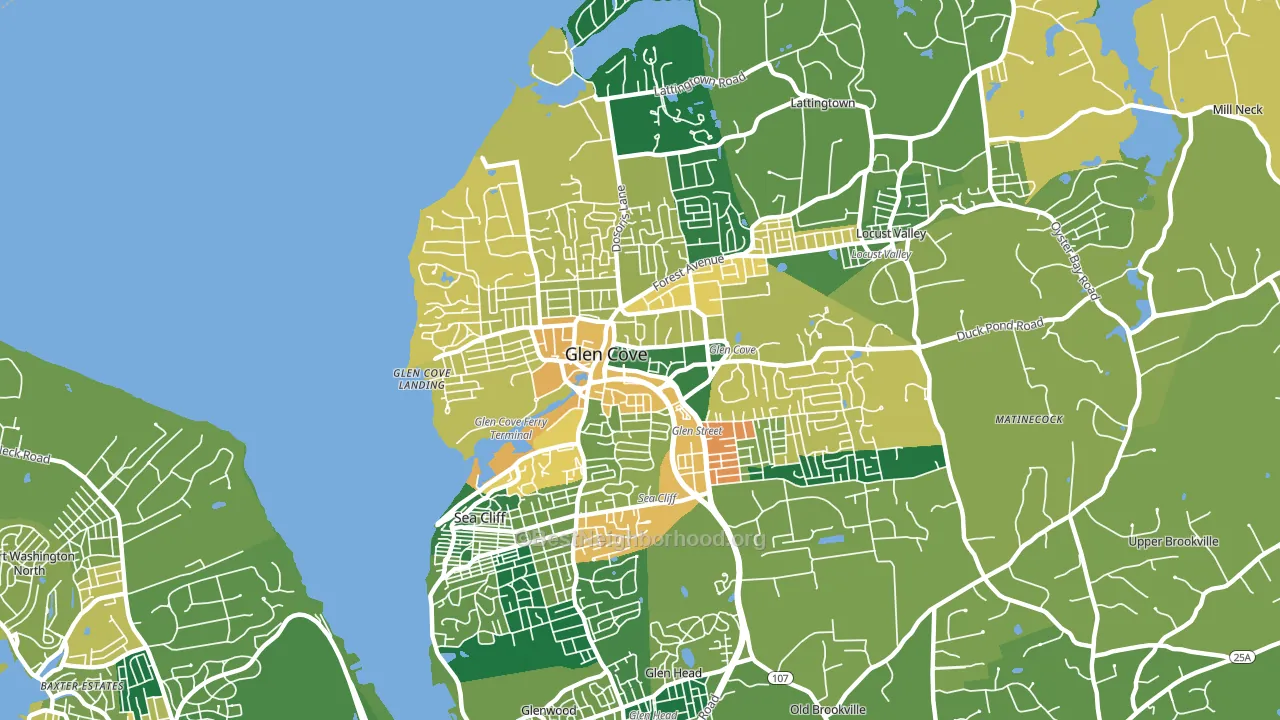11542, NY block-group voter-turnout map