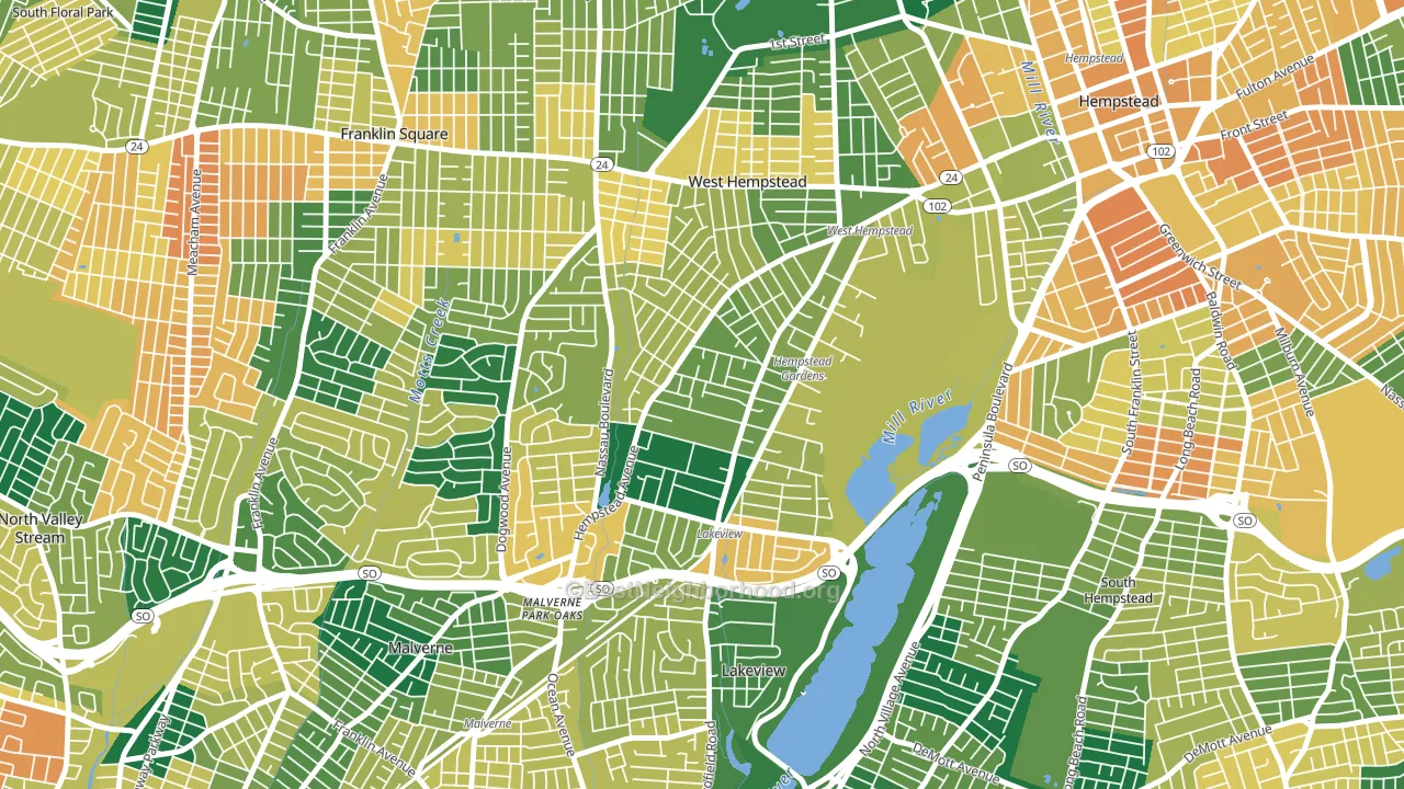 11552, NY block-group voter-turnout map