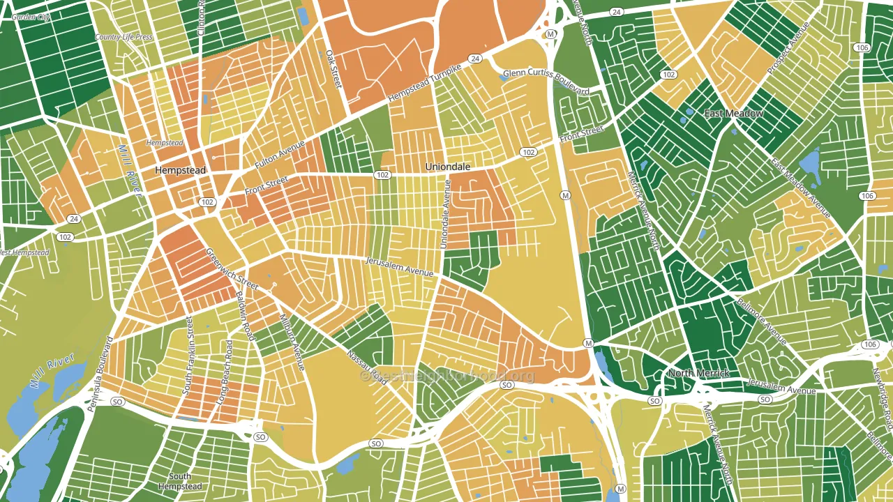 11553, NY block-group voter-turnout map