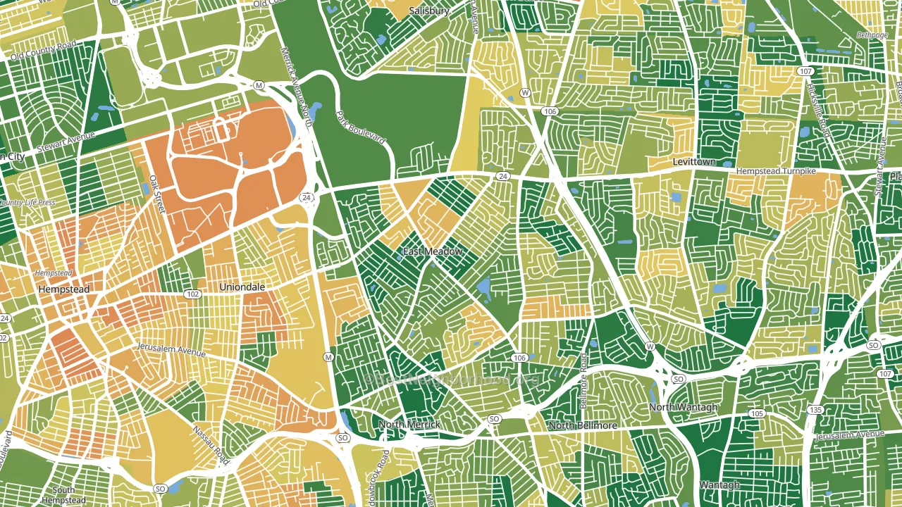11554, NY block-group voter-turnout map