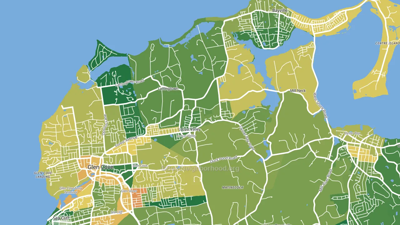 11560, NY block-group voter-turnout map