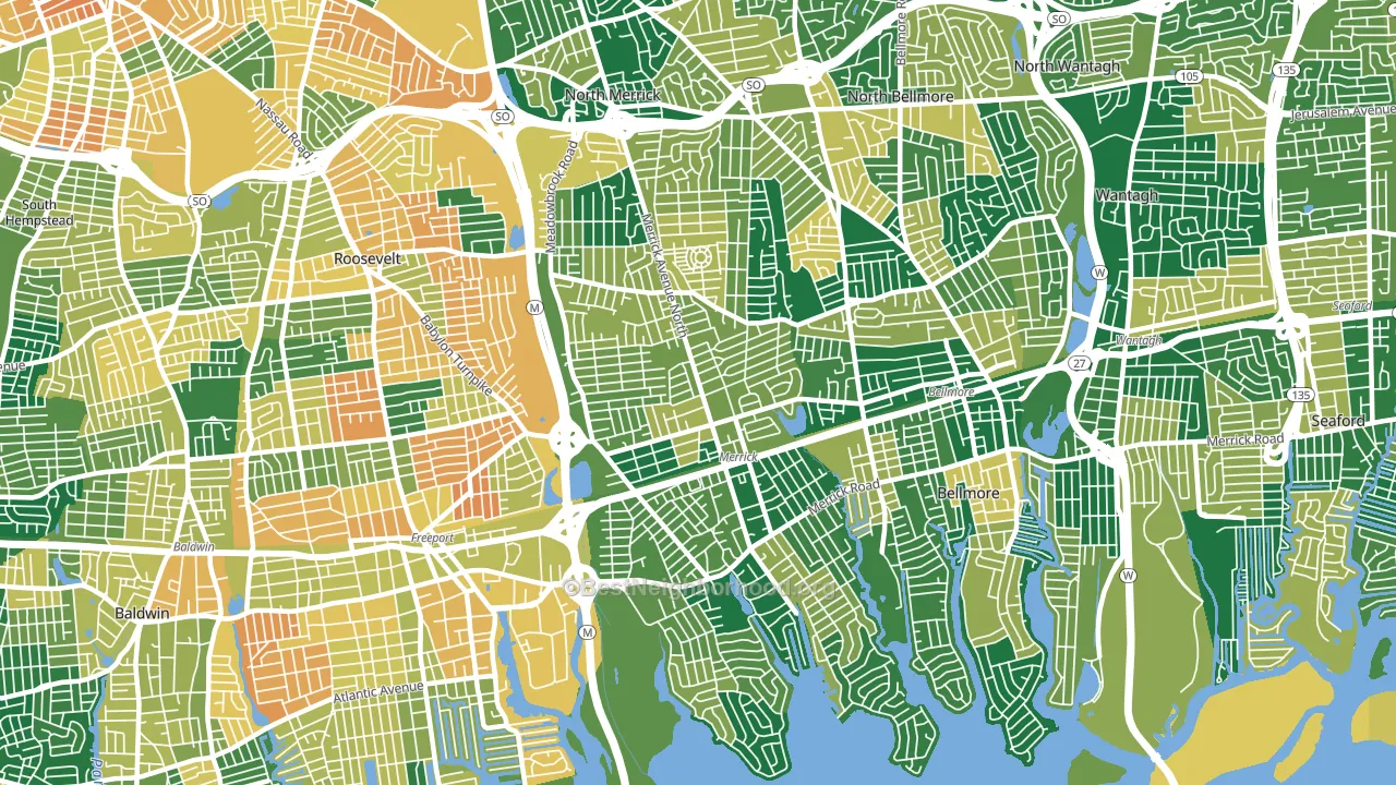 11566, NY block-group voter-turnout map