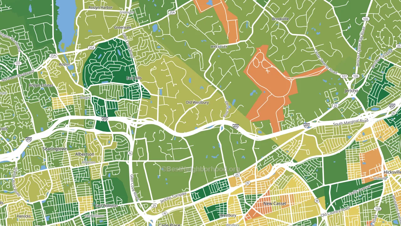 11568, NY block-group voter-turnout map