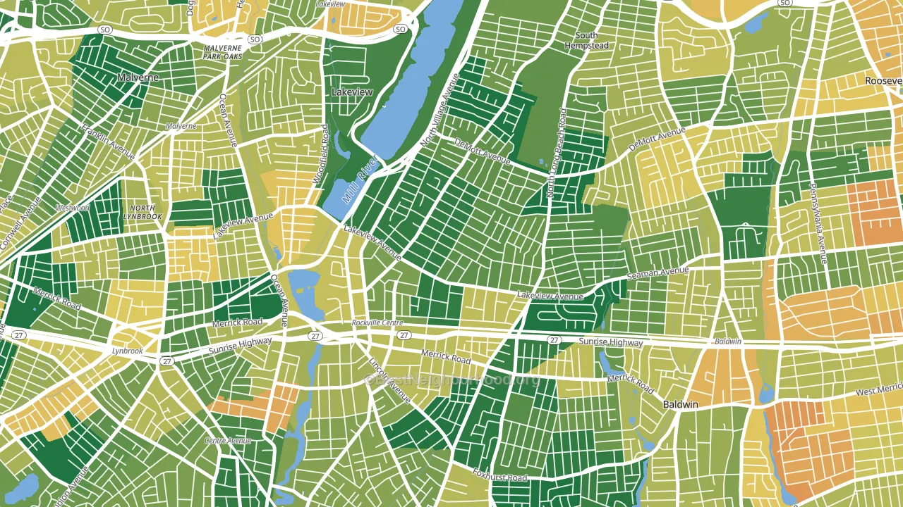 11570, NY block-group voter-turnout map