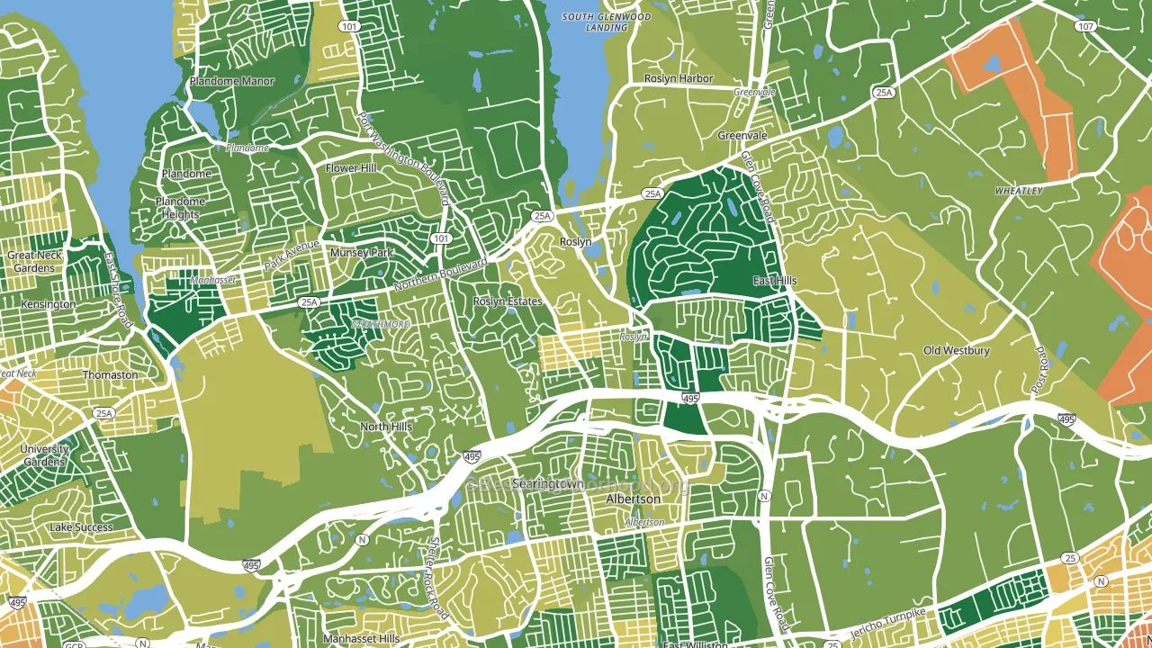 11576, NY block-group voter-turnout map