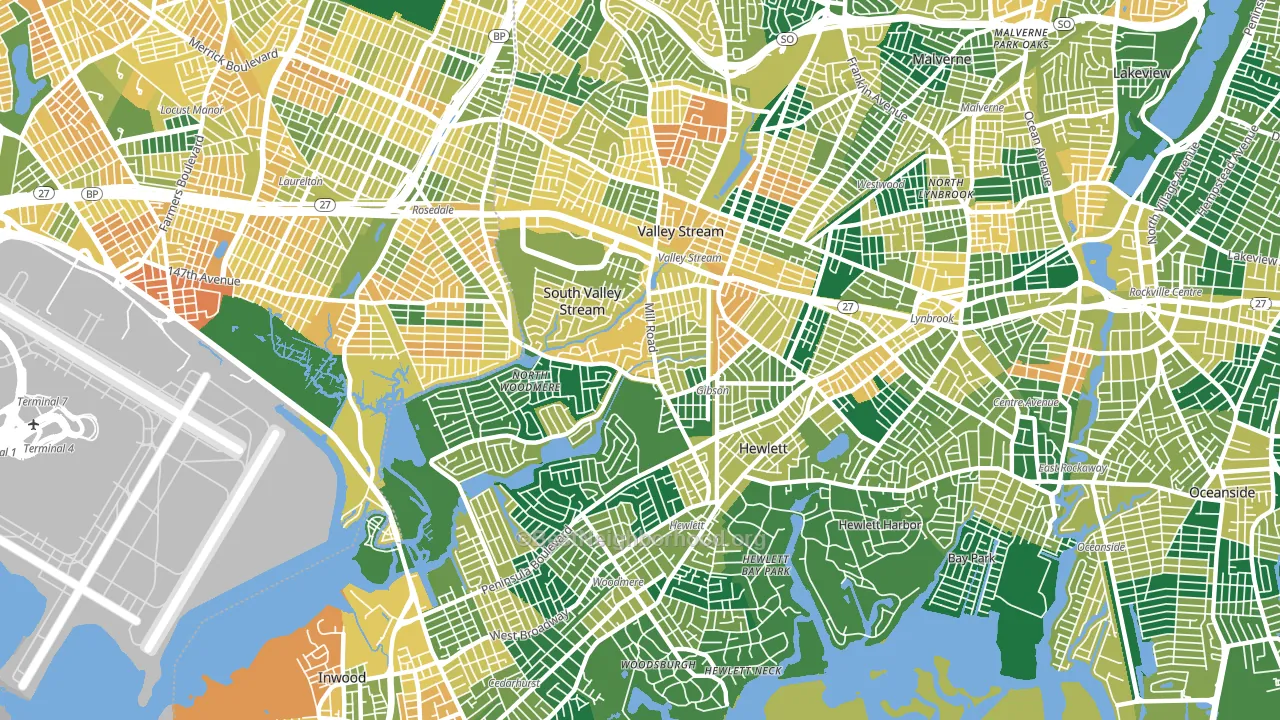 11581, NY block-group voter-turnout map