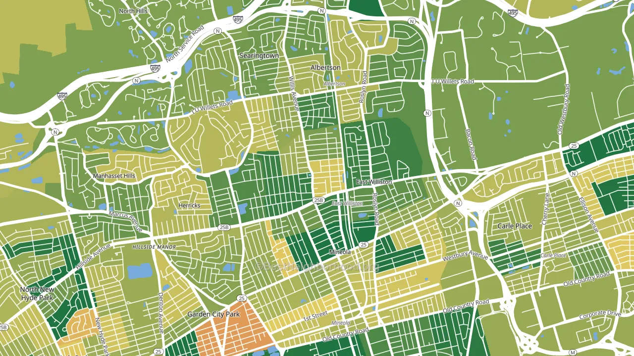 11596, NY block-group voter-turnout map