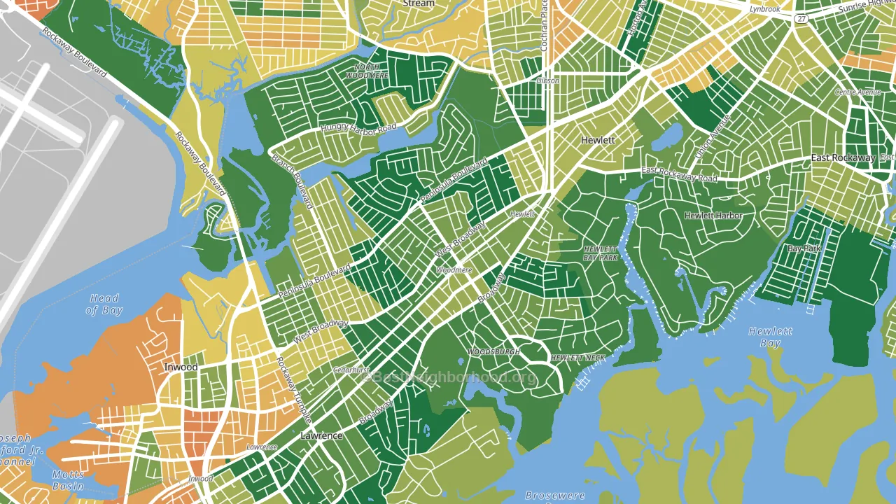 11598, NY block-group voter-turnout map