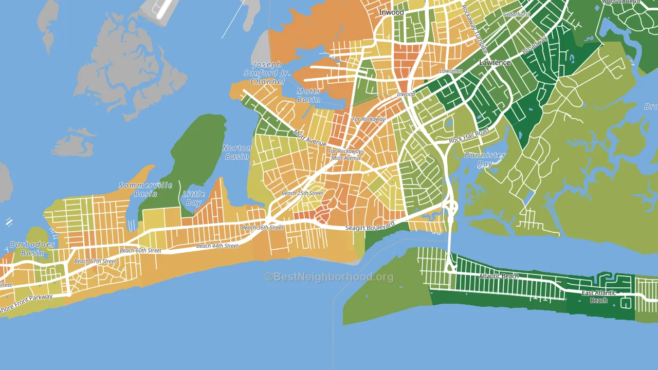 11691, NY block-group voter-turnout map