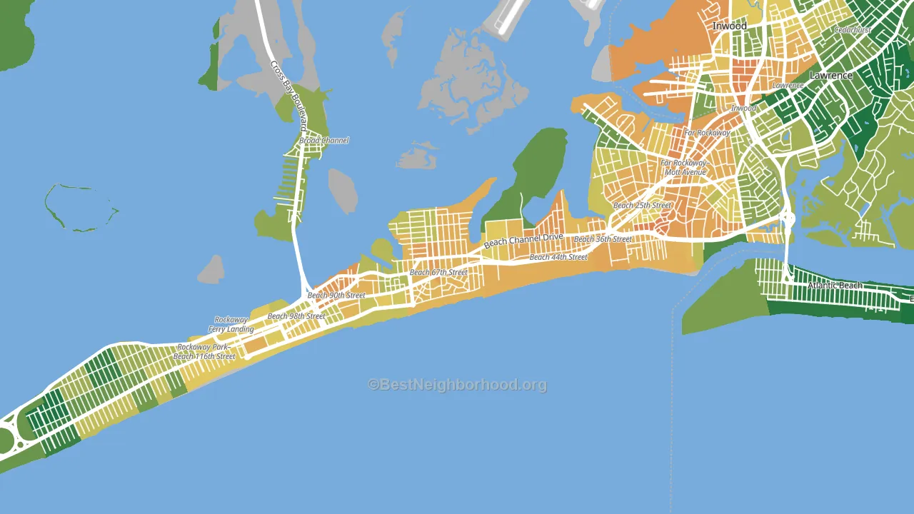 11692, NY block-group voter-turnout map