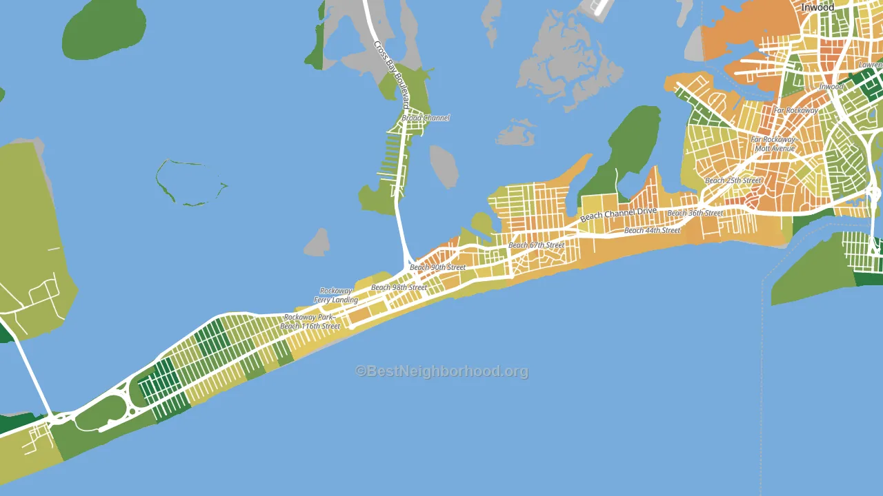 11693, NY block-group voter-turnout map