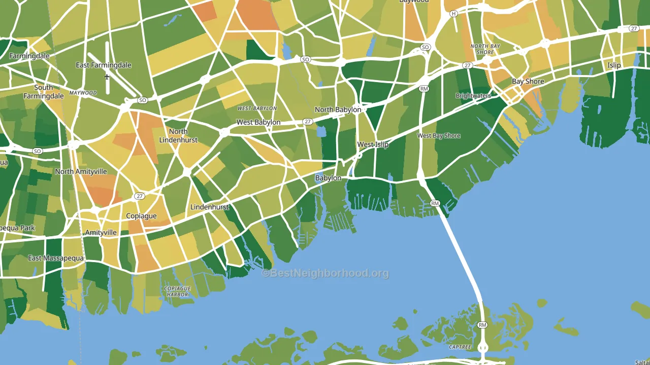 11702, NY block-group voter-turnout map
