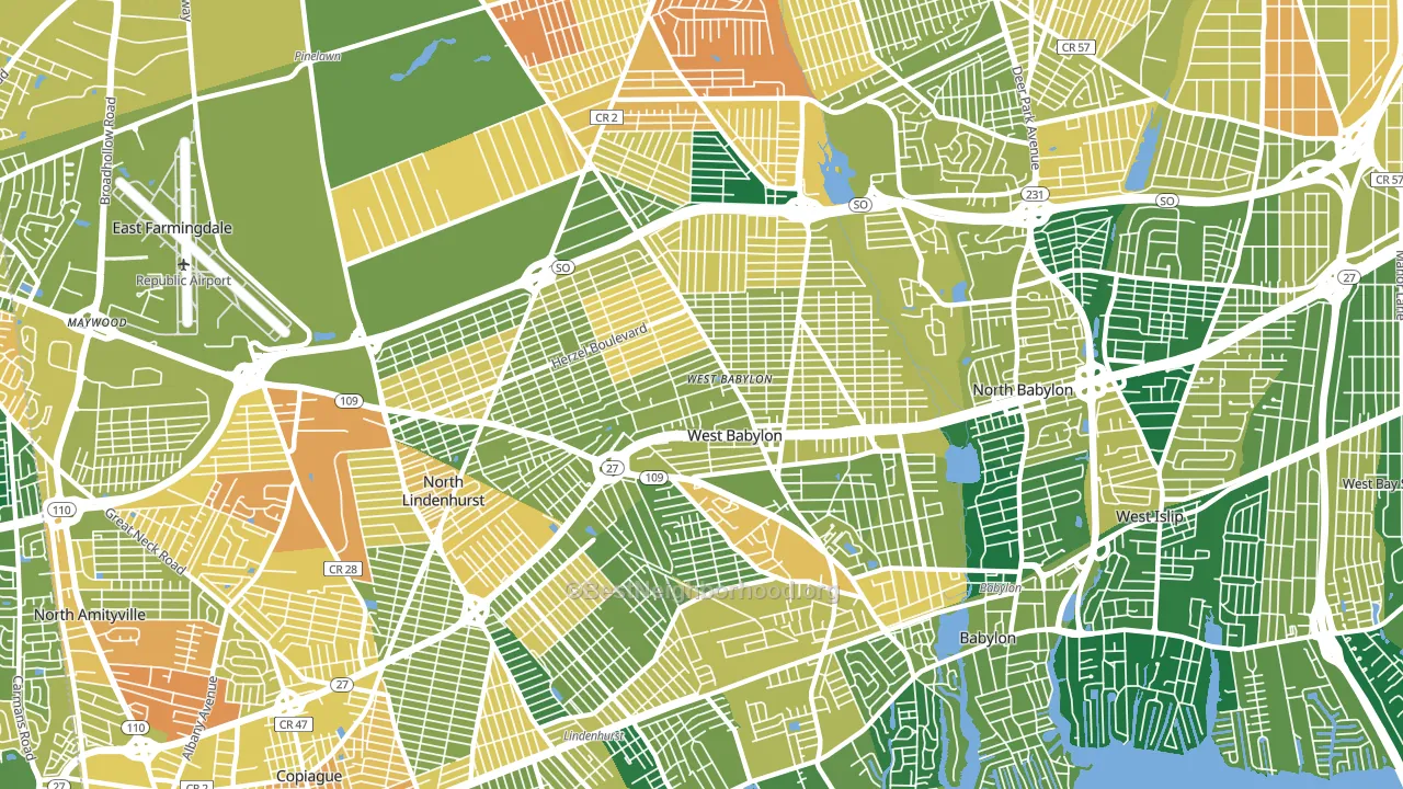 11704, NY block-group voter-turnout map