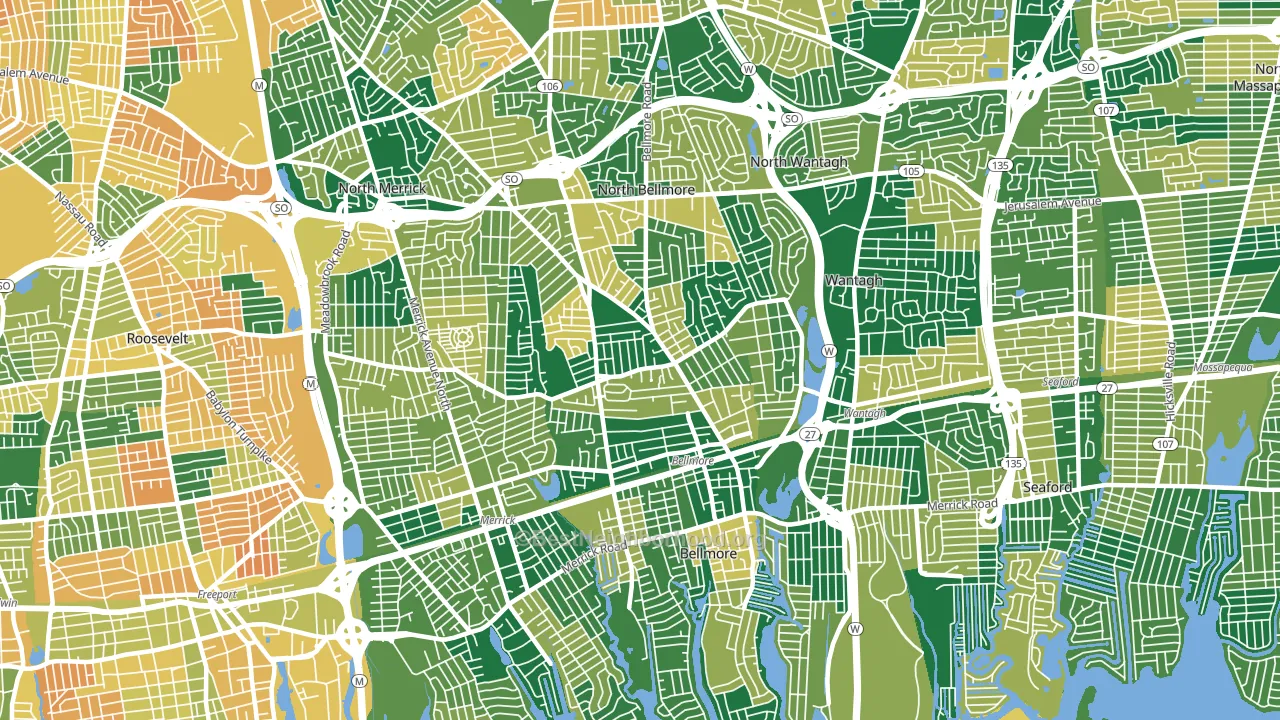 11710, NY block-group voter-turnout map