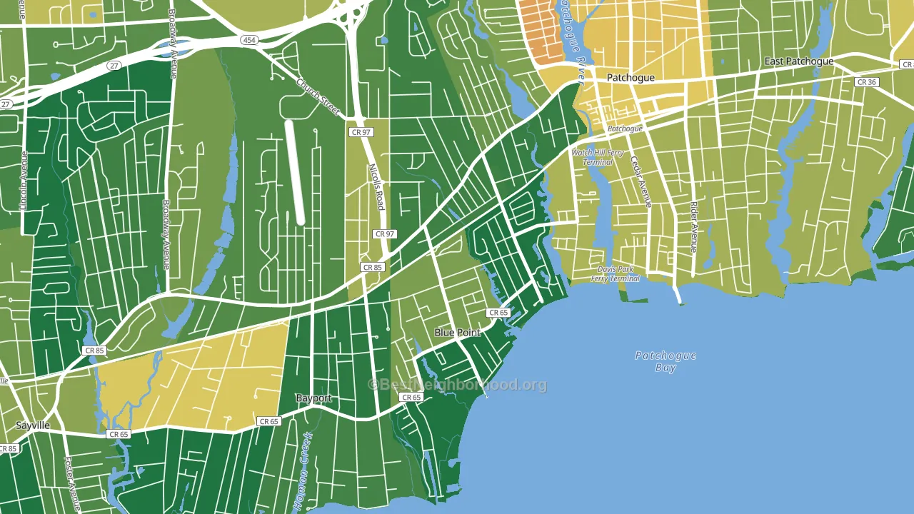 11715, NY block-group voter-turnout map