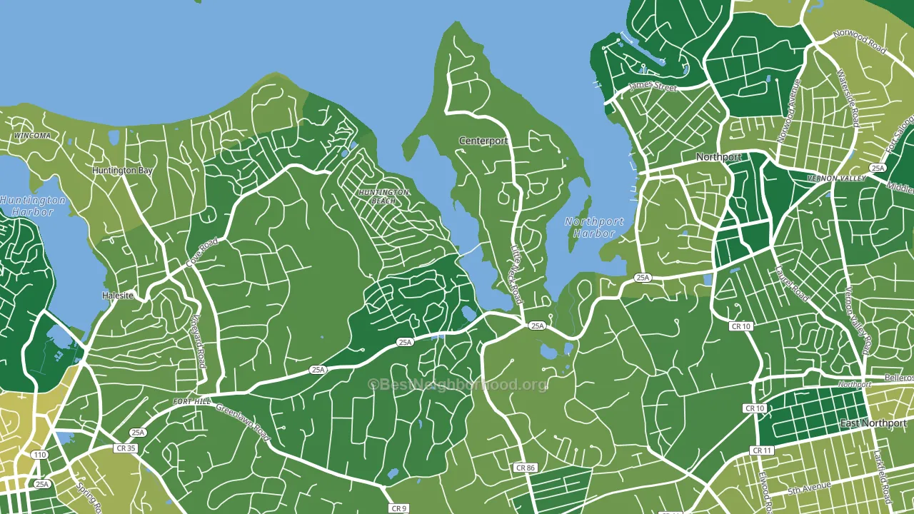 11721, NY block-group voter-turnout map