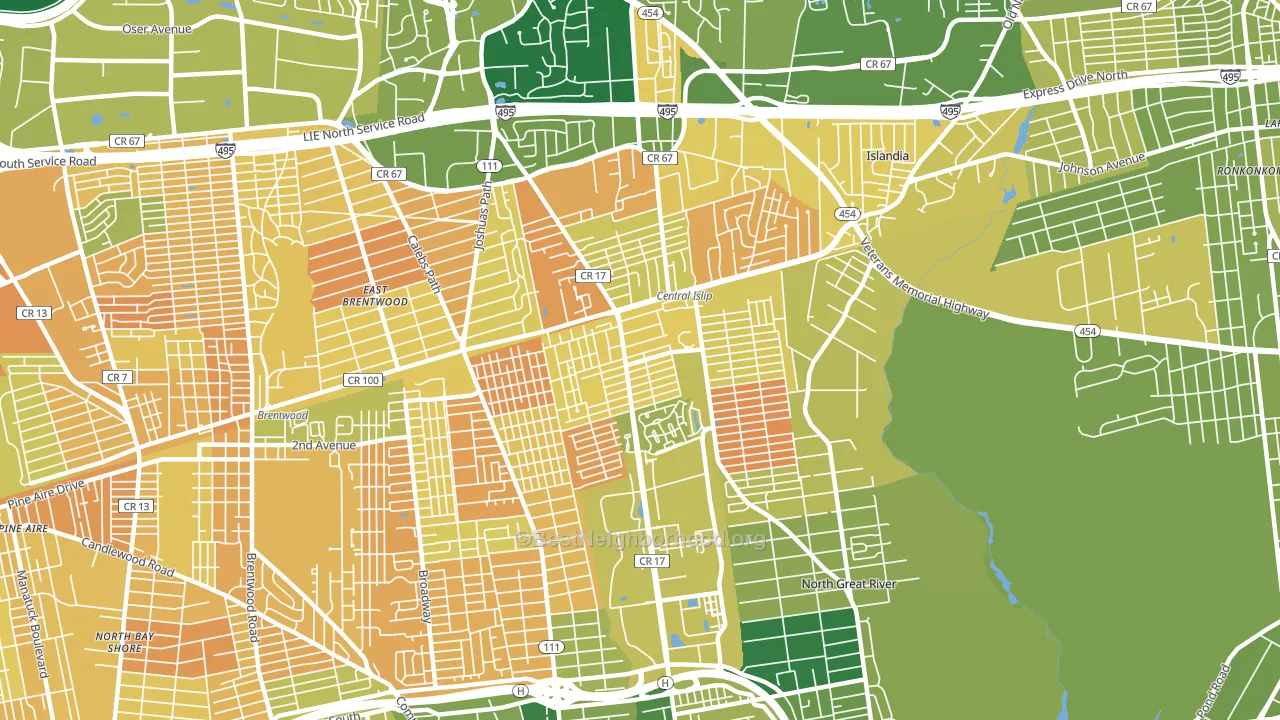 11722, NY block-group voter-turnout map