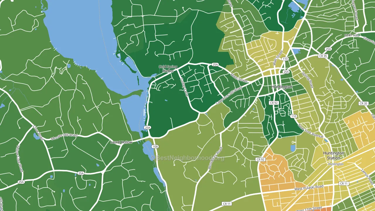 11724, NY block-group voter-turnout map