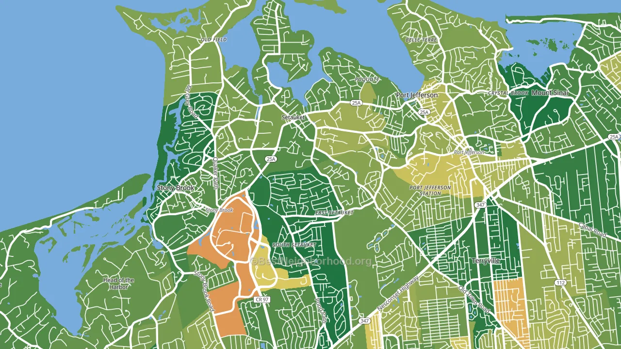 11733, NY block-group voter-turnout map