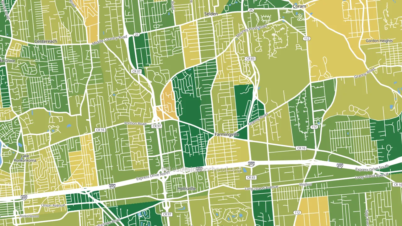 11738, NY block-group voter-turnout map