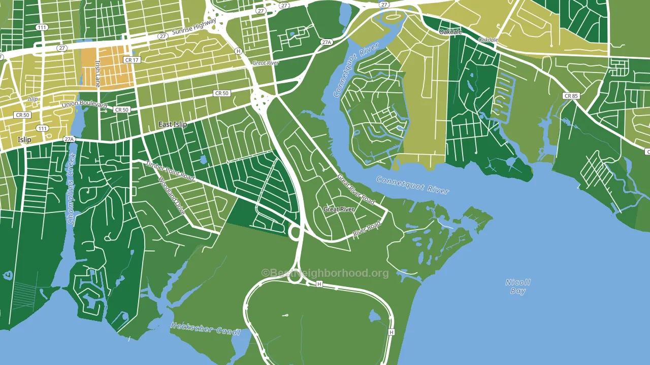 11739, NY block-group voter-turnout map