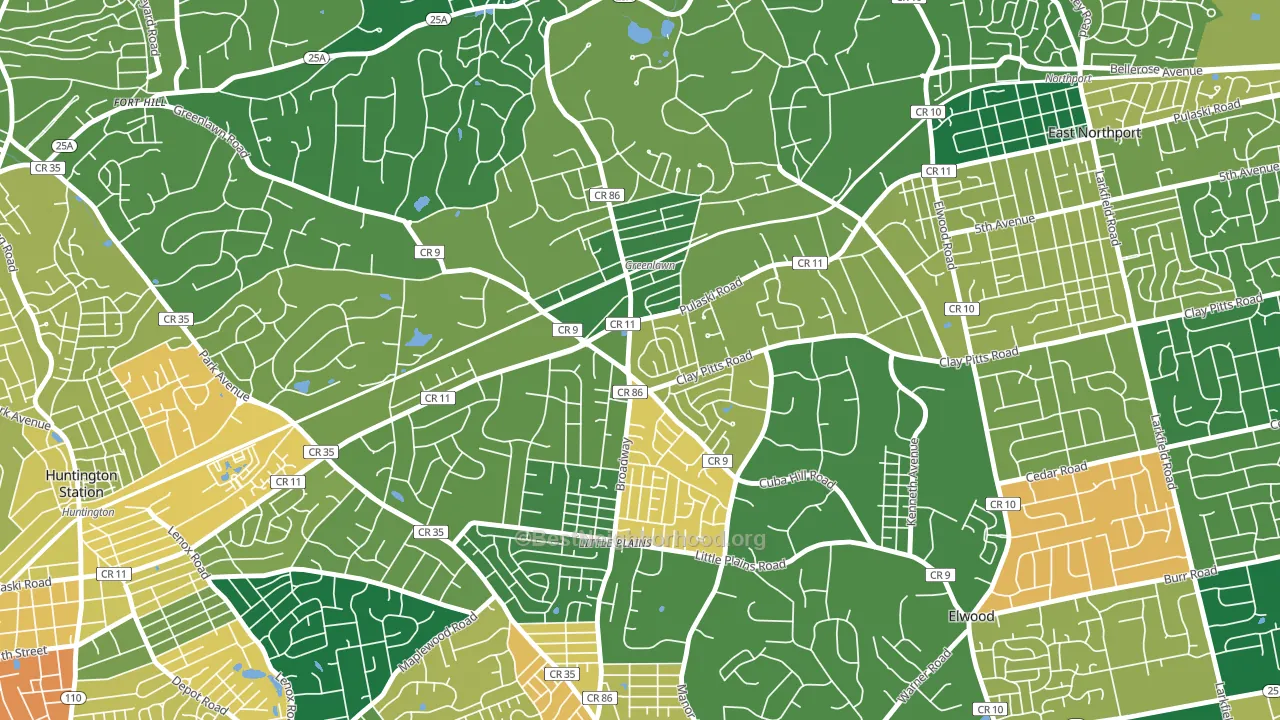 11740, NY block-group voter-turnout map