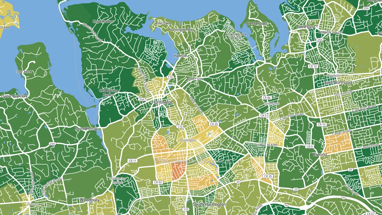11743, NY block-group voter-turnout map