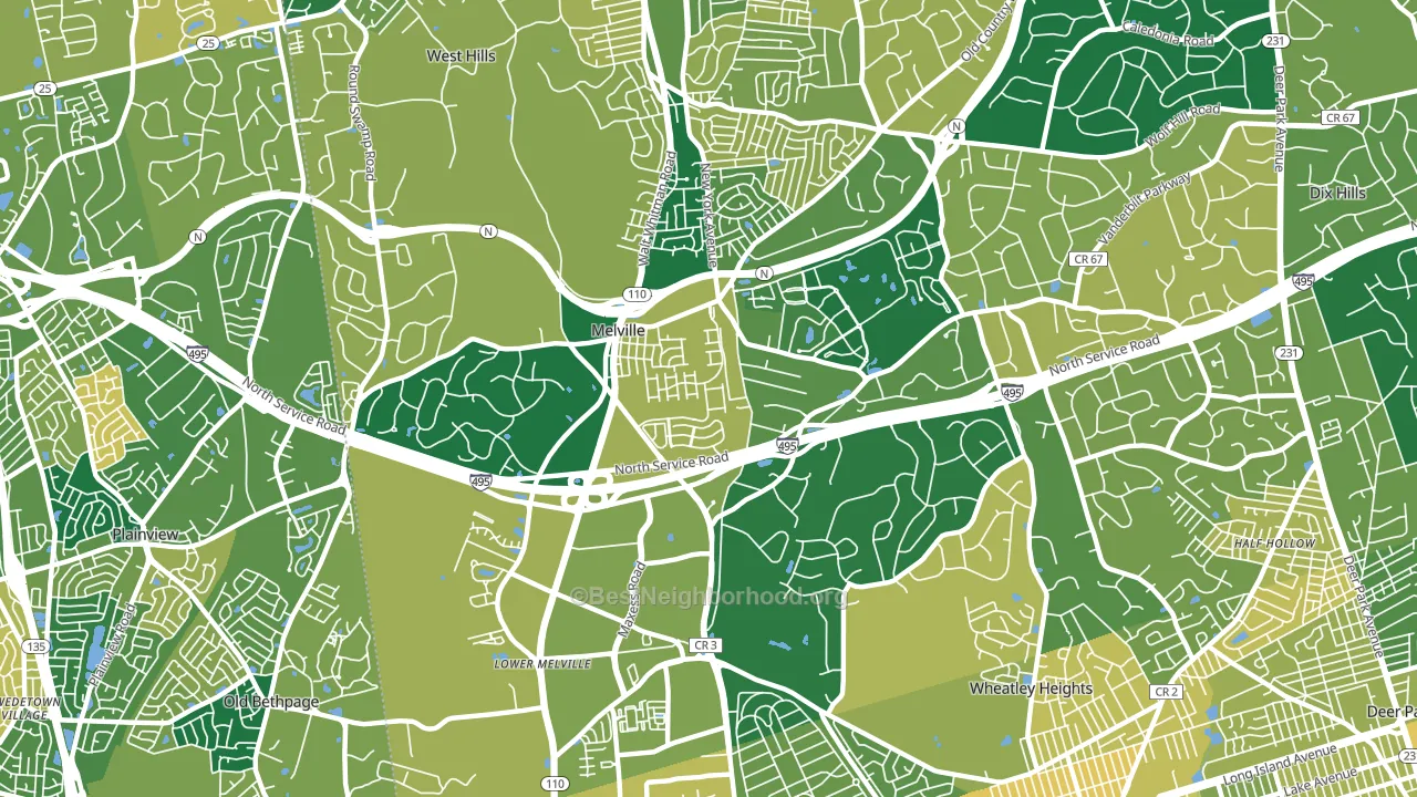 11747, NY block-group voter-turnout map