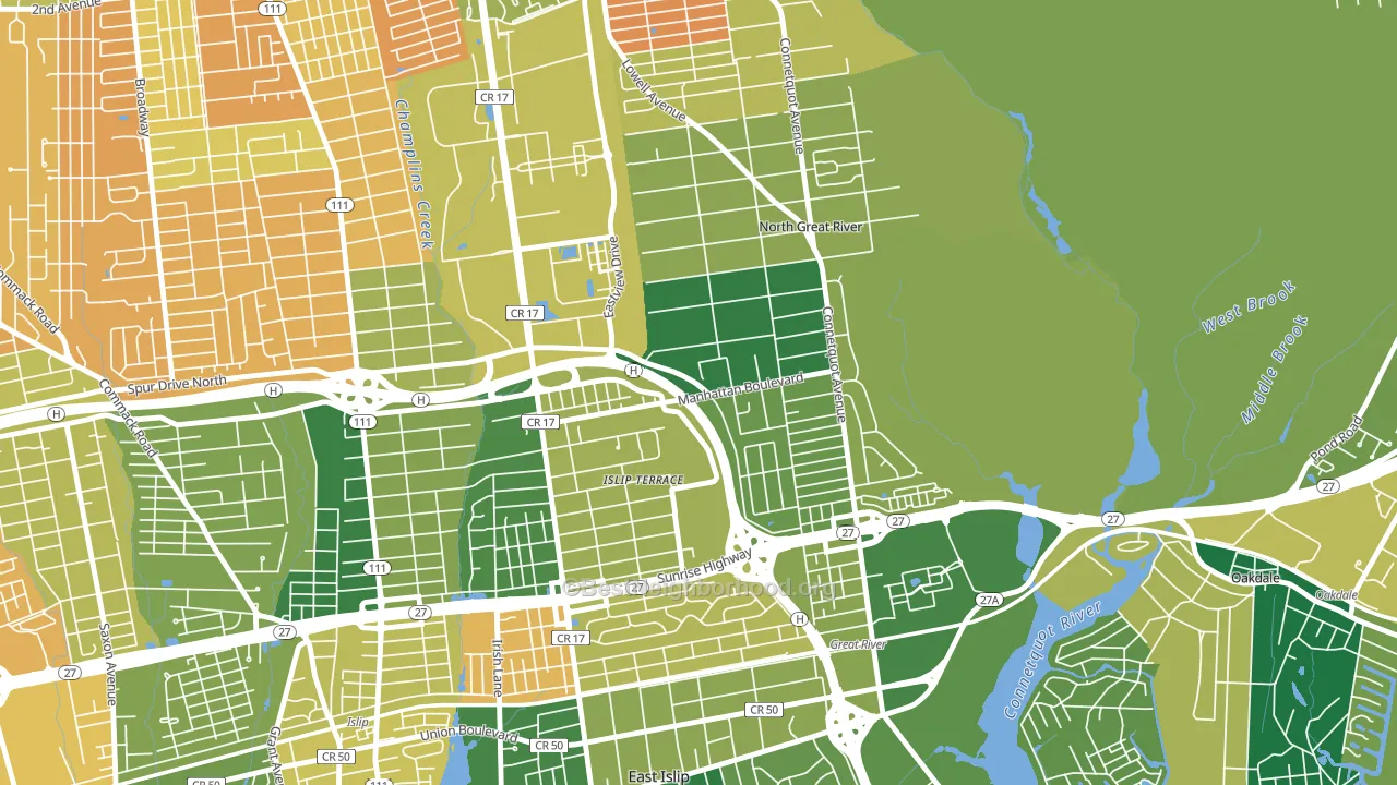 11752, NY block-group voter-turnout map
