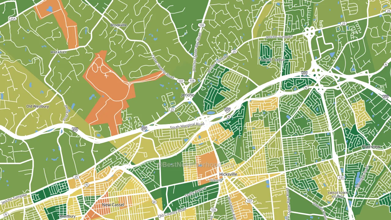 11753, NY block-group voter-turnout map