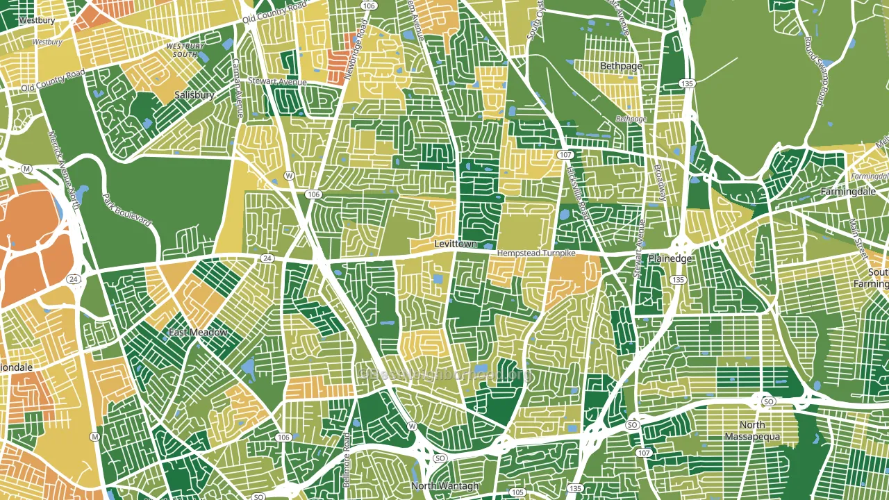 11756, NY block-group voter-turnout map