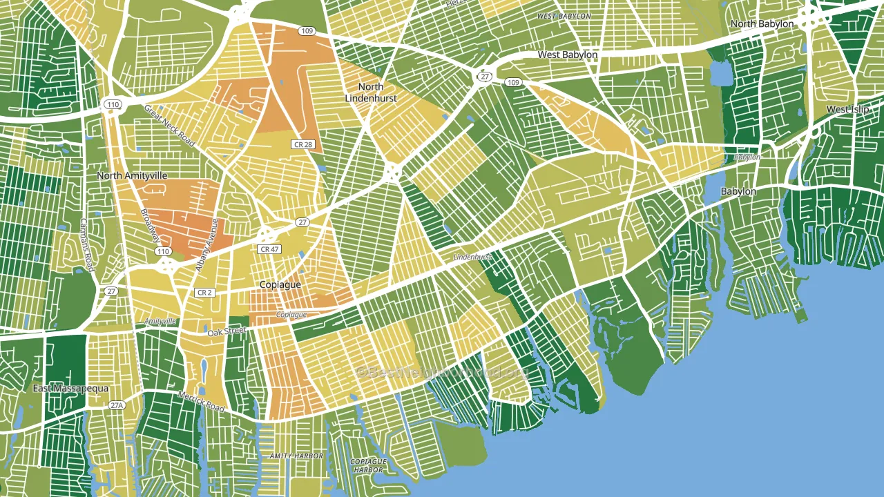 11757, NY block-group voter-turnout map