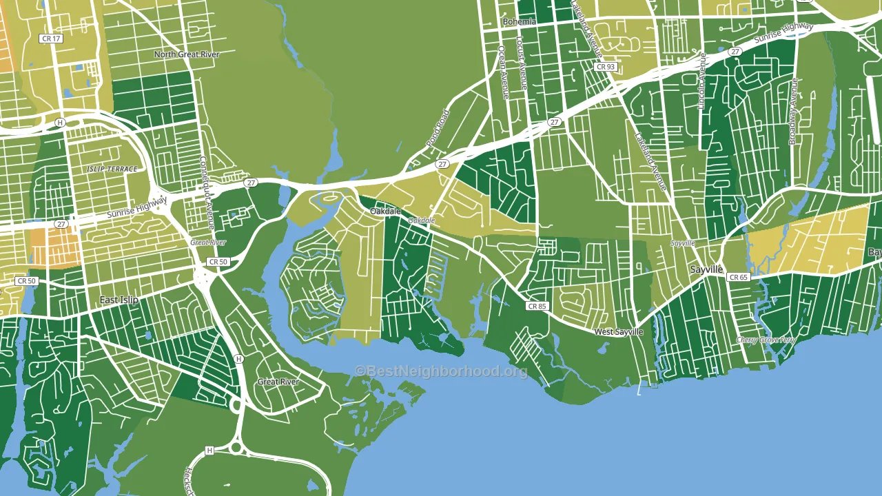 11769, NY block-group voter-turnout map