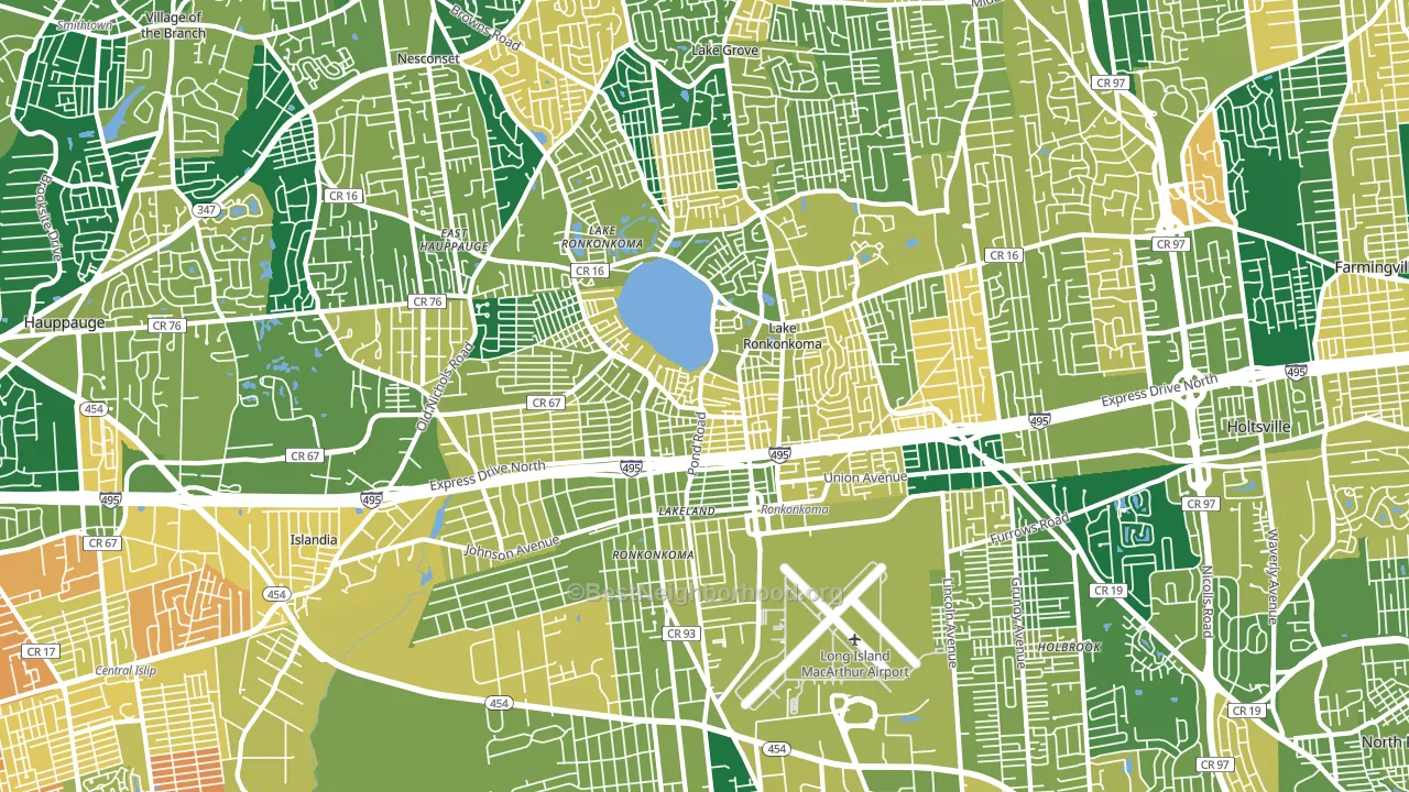 11779, NY block-group voter-turnout map