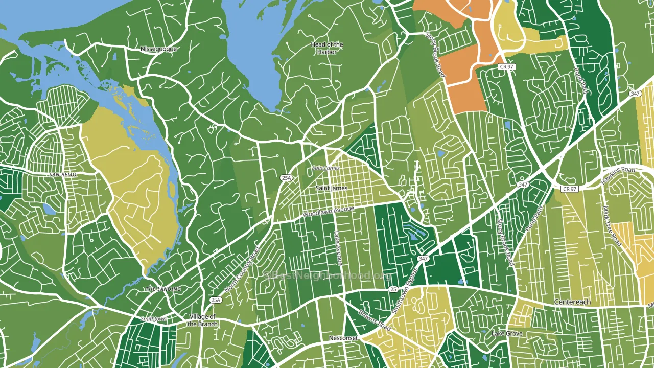 11780, NY block-group voter-turnout map