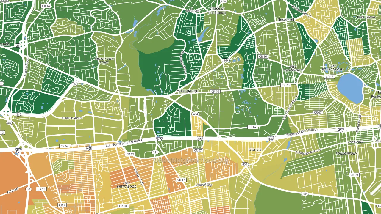 11788, NY block-group voter-turnout map
