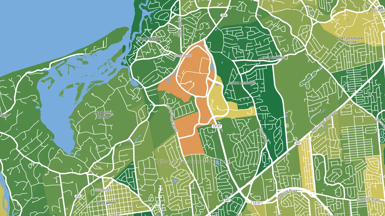 11790, NY block-group voter-turnout map