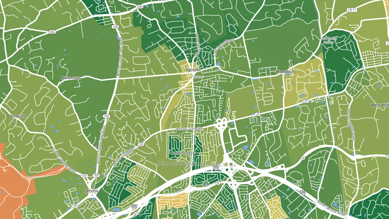 11791, NY block-group voter-turnout map